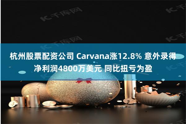 杭州股票配资公司 Carvana涨12.8% 意外录得净利润4800万美元 同比扭亏为盈