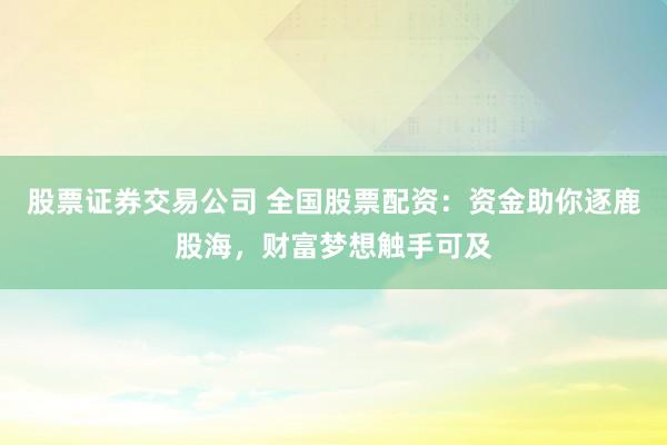 股票证券交易公司 全国股票配资：资金助你逐鹿股海，财富梦想触手可及