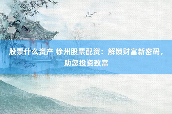 股票什么资产 徐州股票配资：解锁财富新密码，助您投资致富